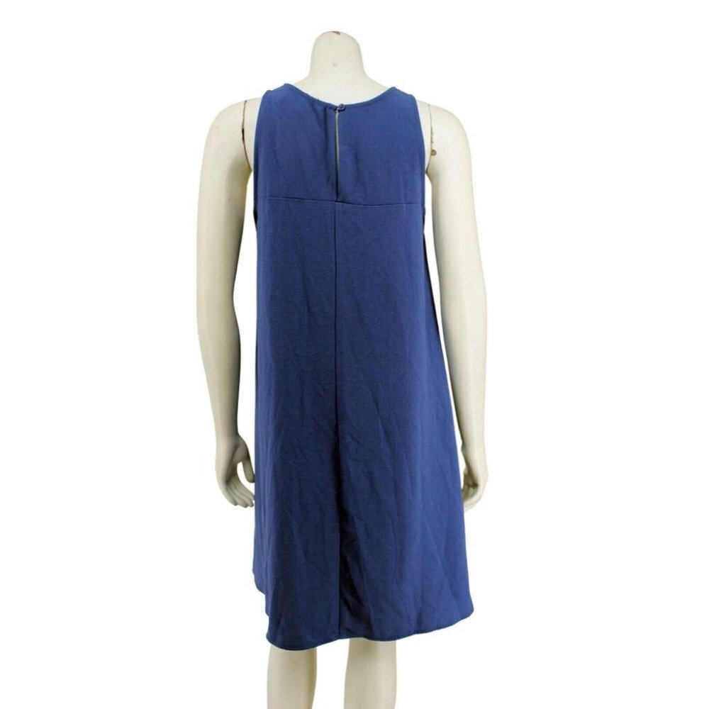 Charles Henry Nordstrom Blue Crepe Sleeveless A-Line Dress Size M - Picture 4 of 6